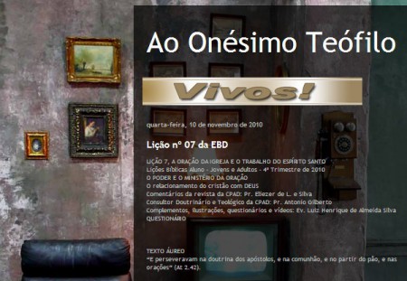Ao Onésimo Teófilo
